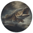 thumbnail image 1 of Lotusprinthandmade Bass Jumping Fishing Spare Tire Cover Without Backup Camera Hole 6 Sizes, fish spare tire cover, fishing spare tire cover, fish tire cover, 1 of 8