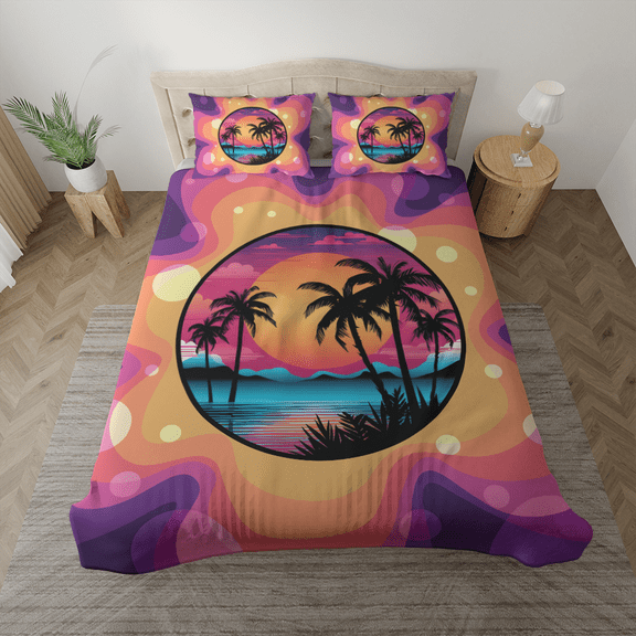 Lotusprinthandmade Beach Bedding Set (Made in Vietnam) (60x80), beach themed bedspread, beach comforter set