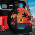 thumbnail image 1 of Lotusprinthandmade Beach Retro Summer Spare Tire Cover With Backup Camera Hole, Beach Tire Cover, 1 of 7