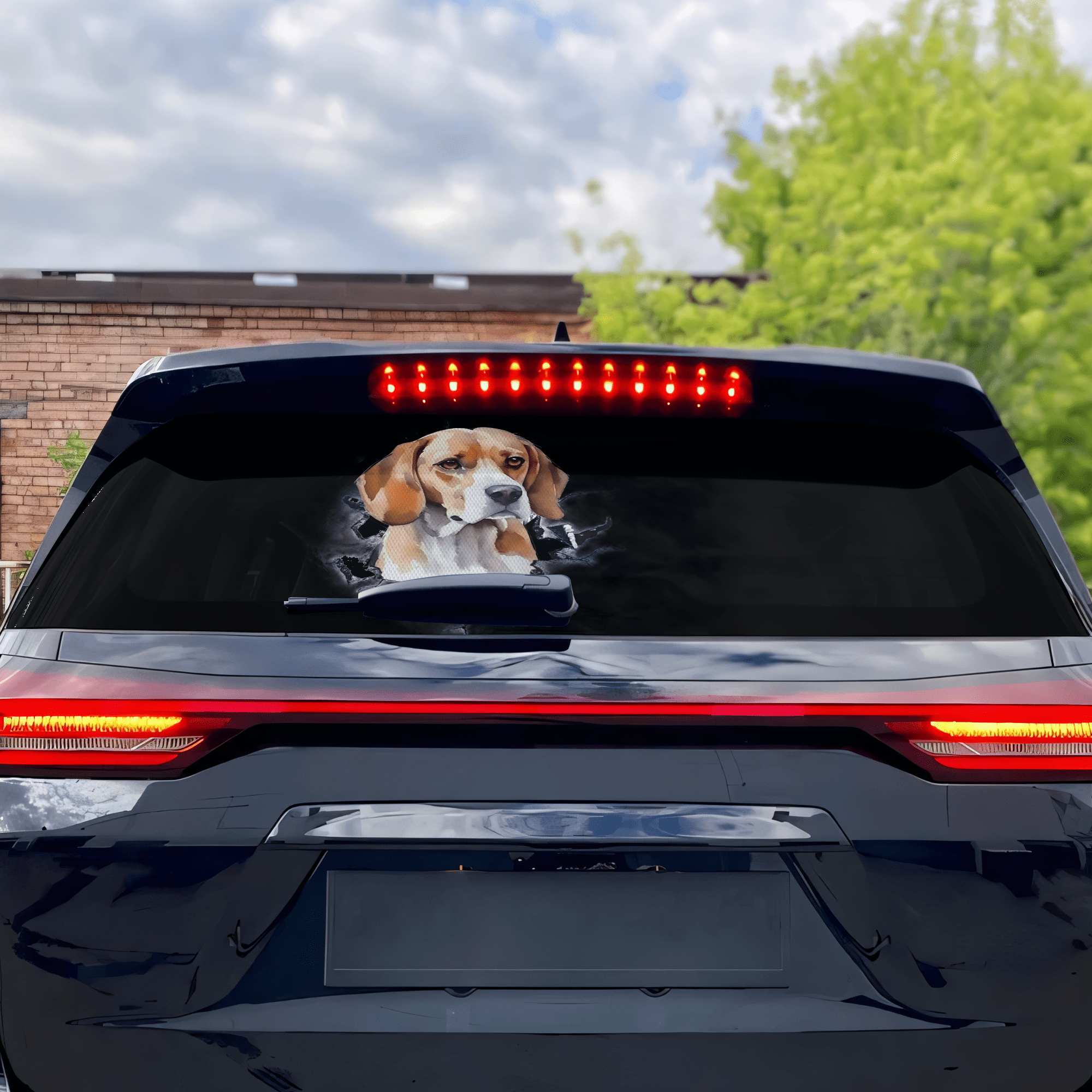 Lotusprinthandmade Beagle Dog Rear Window Car Decal 3 Sizes (22x65 ...
