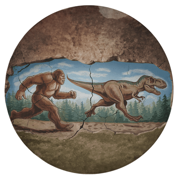 Lotusprinthandmade Bigfoot And Dinosaur Spare Tire Cover Without Backup Camera Hole 6 Sizes (31 in.)