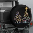 thumbnail image 1 of Lotusprinthandmade Bigfoot with Camping Car Christmas Light Graphic Spare Tire Cover Without Backup Camera Hole 6 Sizes (27 in.), gift for bigfoot lovers, 1 of 5
