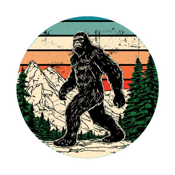 Lotusprinthandmade Bigfoot Funny Bigfoot Lover Spare Tire Cover Without Backup Camera Hole 6 Sizes (27 in.)