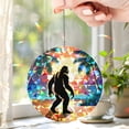 thumbnail image 1 of Lotusprinthandmade Bigfoot On Beach Sunset Custom Shape Broken Glass Hologram Ornament 6in – Bigfoot On Beach Sunset Hologram Ornament, 1 of 4