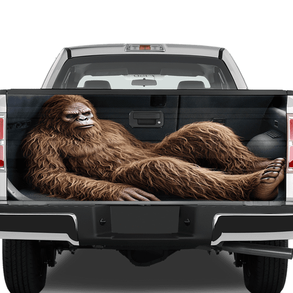 Lotusprinthandmade Bigfoot Truck Tailgate Wrap 24"x58", Bigfoot Truck Tailgate Sticker Decal Wrap