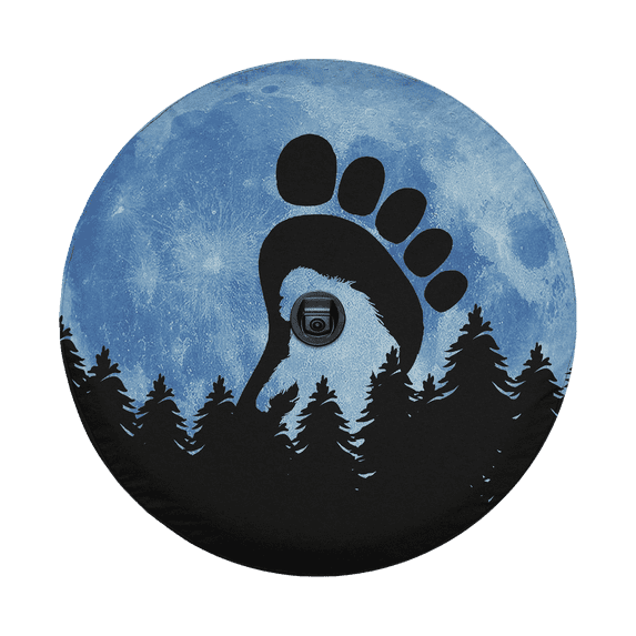Lotusprinthandmade Bigfoot Vintage Spare Tire Cover With Backup Camera Hole 6 Sizes (29 in.)