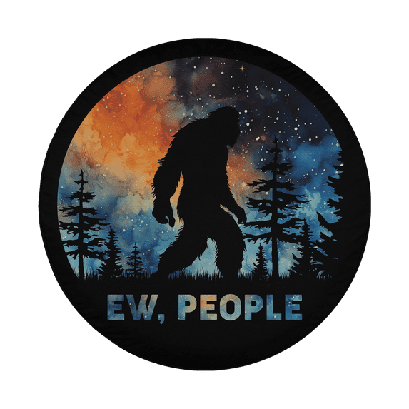 Lotusprinthandmade Bigfoot Vintage Spare Tire Cover Without Backup Camera Hole 6 Sizes (27 in.)