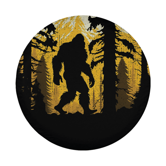 Lotusprinthandmade Bigfoot Vintage Spare Tire Cover Without Backup Camera Hole 6 Sizes (28 in.)