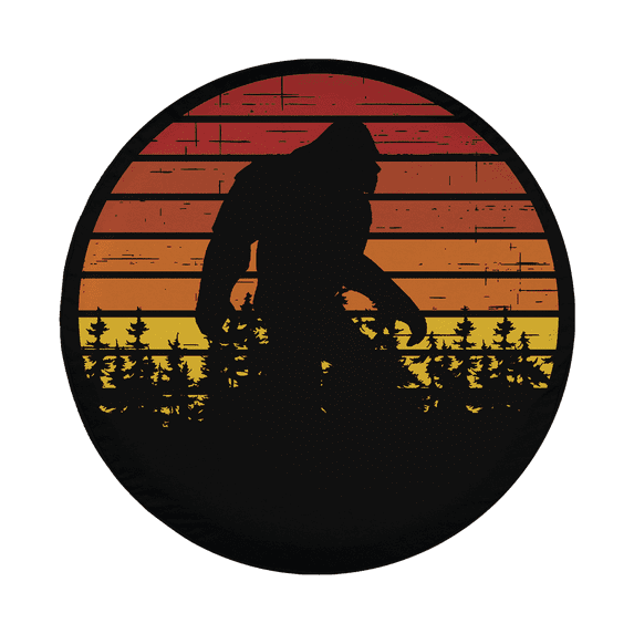Lotusprinthandmade Bigfoot Vintage Spare Tire Cover Without Backup Camera Hole 6 Sizes (34 in.)