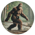 thumbnail image 1 of Lotusprinthandmade Bigfoot Walking Woods Spare Tire Cover With Backup Camera Hole 6 Sizes (31 in.), 1 of 7