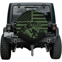 Lotusprinthandmade Bigfoot in Forest Spare Tire Cover Without Backup Camera Hole 6 Sizes (27 in.)