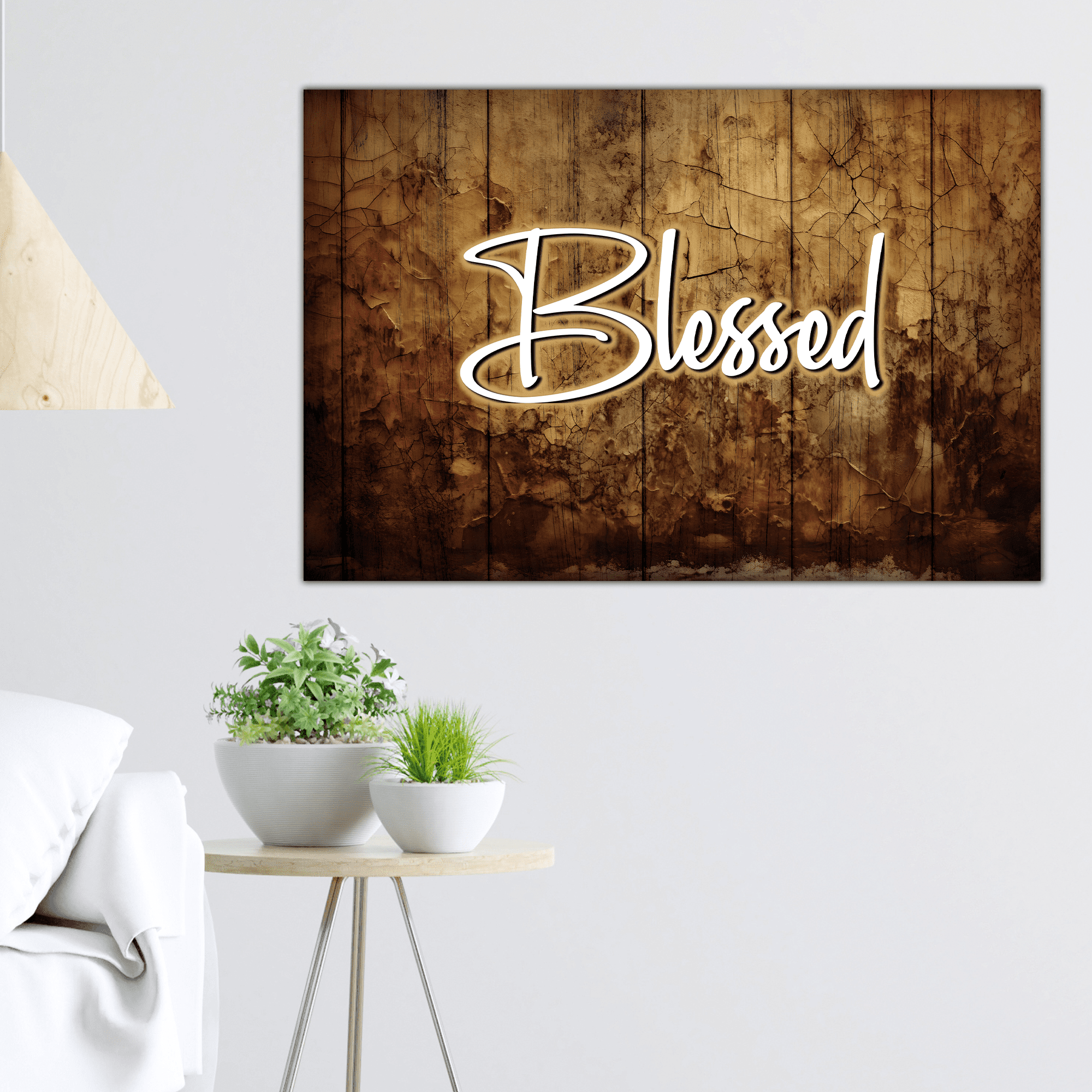 Lotusprinthandmade Blessed Poster 12" x 18”, Inspirational Blessed