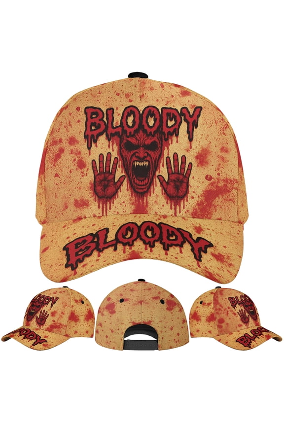 Bloody Halloween Baseball Cap (One Size - Multicolor), Halloween Themed Cap