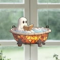 thumbnail image 1 of Lotusprinthandmade Book Lovers Bathroom Halloween Decor Custom Shape Window Hanging Acrylic Ornament (4x4), halloween decor ornament, halloween acrylic charm, 1 of 5