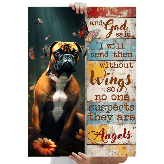 Boxer God Lotusprinthandmade Boxer Dog Lover God Said I Will Send Them Without ...