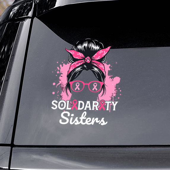 Lotusprinthandmade Breast Cancer Awareness Transparent Vinyl Decal 4 Sizes, breast cancer decal, breast cancer awareness decal, breast cancer ribbon decal, breast cancer car decal