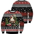 thumbnail image 1 of Lotusprinthandmade Chicken Ugly Christmas Sweater (Midweight) S-5XL Multicolor (XL), 1 of 5