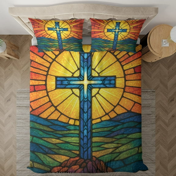 Lotusprinthandmade Christian Faith-Based God Bedding Set (Made in Vietnam) (60x80), Soft And Cozy Bedding
