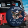 thumbnail image 1 of Lotusprinthandmade Christian God America Flag Eagle Spare Tire Cover Without Backup Camera Hole 6 Sizes (35 in.), america flag eagle tire cover, 1 of 6