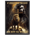 thumbnail image 1 of Lotusprinthandmade Christian If Jesus is All You Have You Have All You Need Canvas 1.5in 36" x 24", 1 of 6
