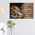 thumbnail image 1 of Lotusprinthandmade Christian Lion and Lamb Give It To God And Go To Sleep Poster 24" x 36", 1 of 5