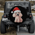 thumbnail image 1 of Lotusprinthandmade Christmas Gifts For Poodle Lovers Owner Spare Tire Cover With Backup Camera Hole 6 Sizes (32 in.), 1 of 7