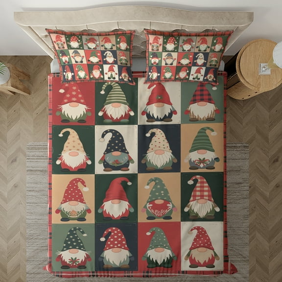 Lotusprinthandmade Christmas Gnomes Bedding Set (Made in Vietnam) (68x88) – Cozy Christmas Bedding Set