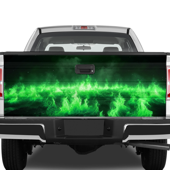 Lotusprinthandmade Colorful Fire Tailgate Wrap 2 Sizes, fire tailgate wrap, fire tailgate wraps, fire tailgate decal