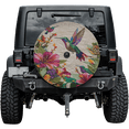 thumbnail image 1 of Lotusprinthandmade Colorful Hummingbird Spare Tire Cover With Backup Camera Hole 6 Sizes (32 in.), 1 of 7