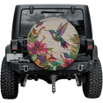 thumbnail image 1 of Lotusprinthandmade Colorful Hummingbird Spare Tire Cover Without Backup Camera Hole 6 Sizes (27 in.), 1 of 7