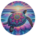 thumbnail image 1 of Lotusprinthandmade Colorful Mandala Sea Turtle Spare Tire Cover Without Backup Camera Hole 6 Sizes, 1 of 8