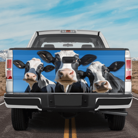 Lotusprinthandmade Cow Lovers Tailgate Wrap 24"x58", Cattle Lovers Truck Tailgate Decal Wrap