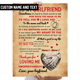 thumbnail image 1 of Lotusprinthandmade Custom Name And Text To My Girlfriend Poster 12" x 18”, valentine gift, anniversary gift, to my girlfriend poster, poster gift for girlfriend, girlfriend poster wall art, 1 of 5
