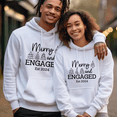 thumbnail image 1 of Lotusprinthandmade Customized Merry and Engaged Est Christmas Couple White Hoodie 2D S-5XL 50/50 Cotton/Polyester Mix (2XL), 1 of 5