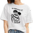 thumbnail image 1 of Lotusprinthandmade Customized Year Skull Skeleton Couple White Classic Unisex T-Shirt 100% Cotton S-5XL (L), Anniversary Gift Skeleton, personalized skeleton couple tee, 1 of 4