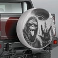 thumbnail image 1 of Lotusprinthandmade Cute Bigfoot Graphic Spare Tire Cover Without Backup Camera Hole 6 Sizes (34 in.), bigfoot forest theme tire cover, 1 of 6