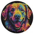 thumbnail image 1 of Lotusprinthandmade Cute Golden Retriever Funny Colorful Art Spare Tire Cover Without Backup Camera Hole 6 Sizes, 1 of 8