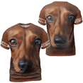 thumbnail image 1 of Lotusprinthandmade Dachshund T-Shirt 3D Unisex, Multicolor, 1 of 5