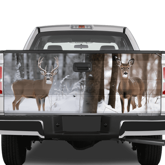 Lotusprinthandmade Deer Hunting Tailgate Wrap 24 x 58 in Truck Decal