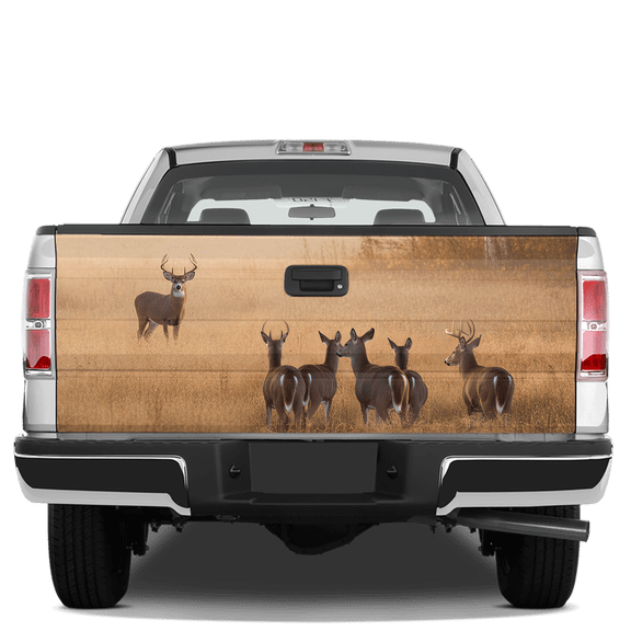 Lotusprinthandmade Deer Hunting Tailgate Wrap 2 Sizes (26"x66"), outdoor hunting tailgate wrap, deer truck decoration wrap