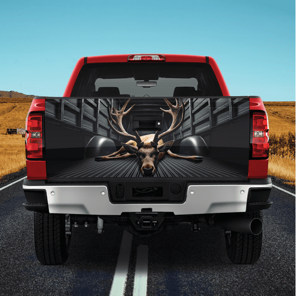 Lotusprinthandmade Deer Hunting Tailgate Wrap 24"x58", Deer Hunting Truck Tailgate Decal Wrap