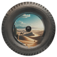thumbnail image 1 of Lotusprinthandmade Desert Spare Tire Cover With Backup Camera Hole 6 Sizes, wheel cover for spare tire desert, spare tire cover desert, 1 of 8