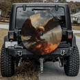 thumbnail image 1 of Lotusprinthandmade Eagle Graphic Spare Tire Cover With Backup Camera Hole, Eagle Spare Tire Cover, 1 of 7