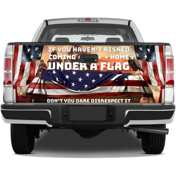 Lotusprinthandmade Eagle Hope America Tailgate Wrap 2 Sizes