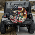 thumbnail image 1 of Lotusprinthandmade Eagle Mexican America Friendship Patriotic Proud Spare Tire Cover Without Backup Camera Hole 6 Sizes (31 in.), 1 of 7
