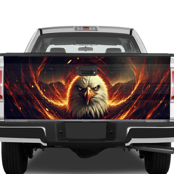 Lotusprinthandmade Eagle Truck Tailgate Wrap 24"x58", Eagle Truck Tailgate Sticker Decal Wrap