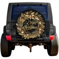thumbnail image 1 of Lotusprinthandmade Elegant Merry Christmas Spare Tire Cover Without Backup Camera Hole 6 Sizes (29 in.), festive car tire cover, merry christmas vehicle decor, 1 of 7
