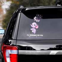 Lotusprinthandmade Elephant Alzheimer Awareness Transparent Vinyl Decal 4 Sizes (6x9 Inches)