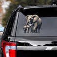 thumbnail image 1 of Lotusprinthandmade Elephant Mom and Kid Family Transparent Vinyl Decal 4 Sizes (6x9 Inches), Jesus Decal, 1 of 5