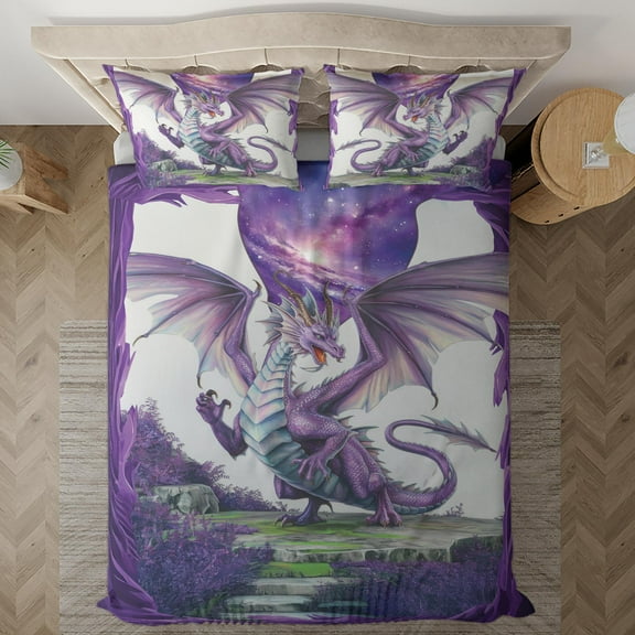 Lotusprinthandmade Embrace The Magic Of Dragon Bedding Set (Made in Vietnam) (60x80), Mystical Dragon Bedding Set